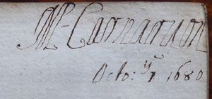 Inscription of Mary Dormer. (Private Collection, E. Sparke, Scintilla altaris, London, 1678)